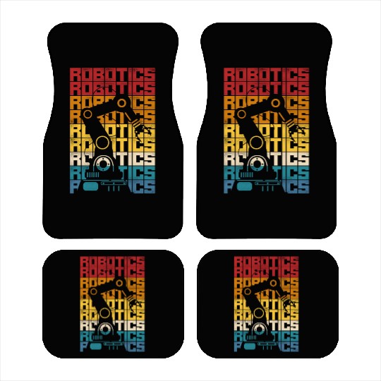 Robot Robotics Engineer Retro Car Mats