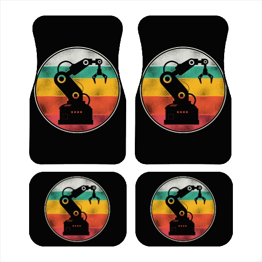 Robot Robotics Engineer Retro Car Mats