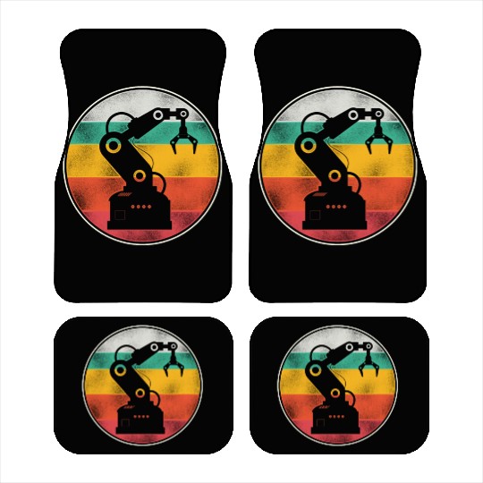 Robot Robotics Engineer Retro Car Mats