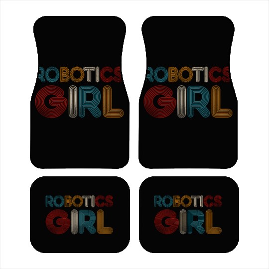 Robot Robotics Engineer Girl Car Mats