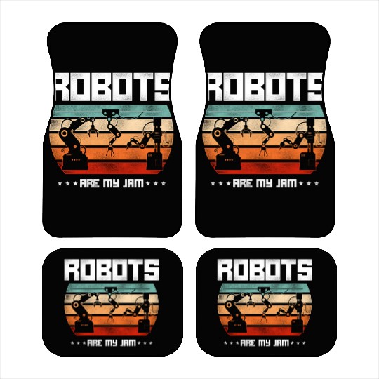 Robot Robotics Engineer Retro Car Mats