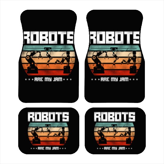 Robot Robotics Engineer Retro Car Mats
