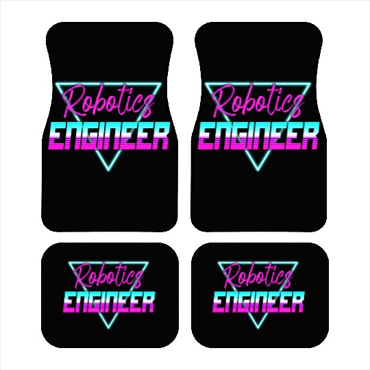 Robot Robotics Engineer Retro Car Mats