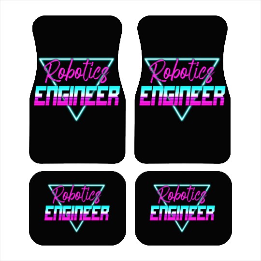 Robot Robotics Engineer Retro Car Mats