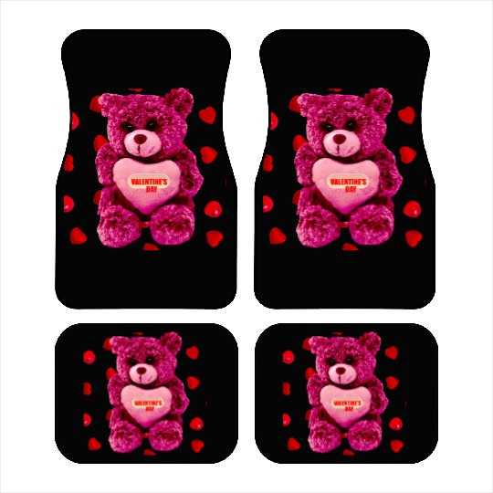 Lovely Valentine's Day Teddy Bear Car Mats