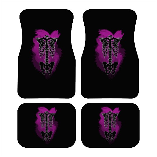 Neon Skeleton Rib Cage Car Mats