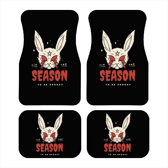 Spooky season scary bunny Spooky season scary bunn Car Mats