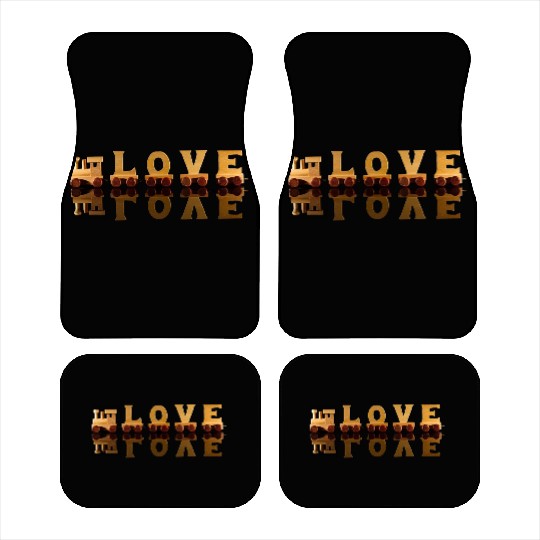 Wooden Love Train Car Mats