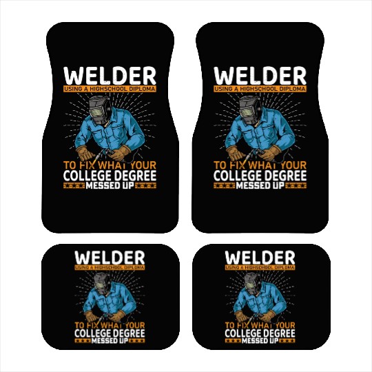 Welder using a high school Car Mats