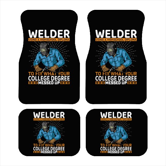 Welder using a high school Car Mats