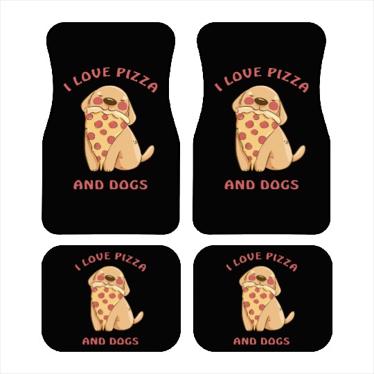 I love pizza and dogs Car Mats