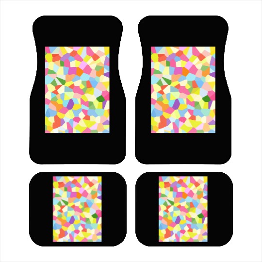 Bright Colored Crystals. Crystal Pattern Car Mats