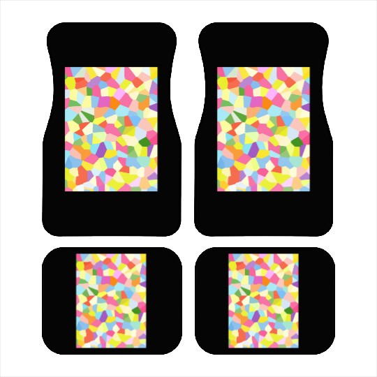 Bright Colored Crystals. Crystal Pattern Car Mats