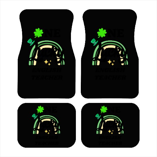 English Teacher, St Patrick's Day Gift Car Mats