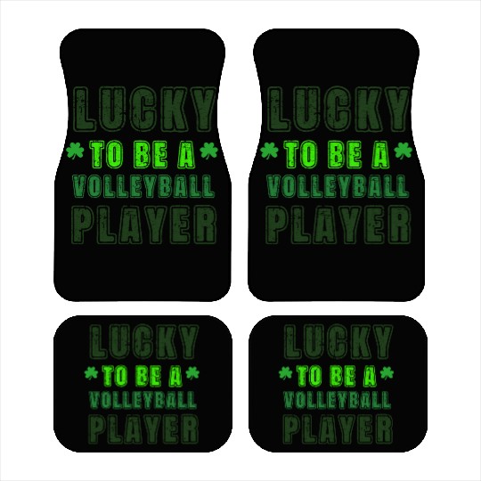 Lucky Volleyball Player, St Patrick's Day Gift Car Mats