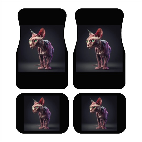 Canadian Sphynx cat with transparent skin Car Mats