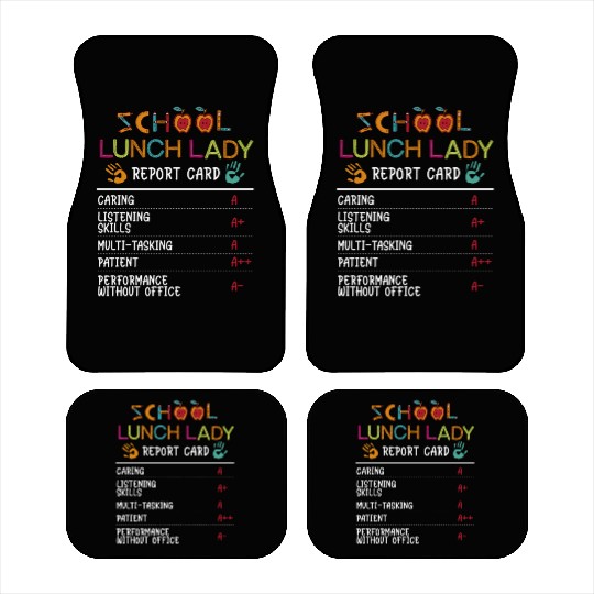 Lunch Lady cleaning, washing, dish, supplies Car Mats