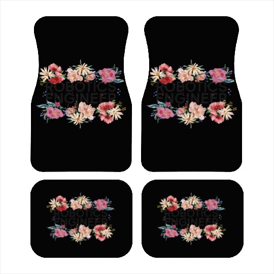 Robot Robotics Engineer Flower Car Mats