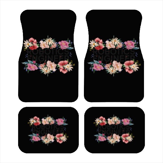 Robot Robotics Engineer Flower Car Mats