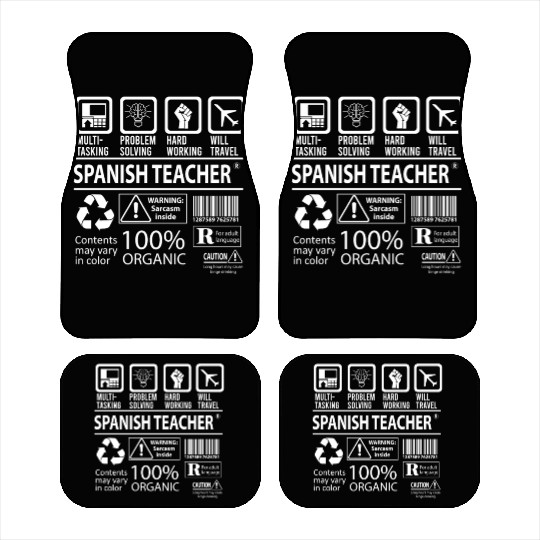 Spanish Teacher Car Mats - Multitasking Job Gift It