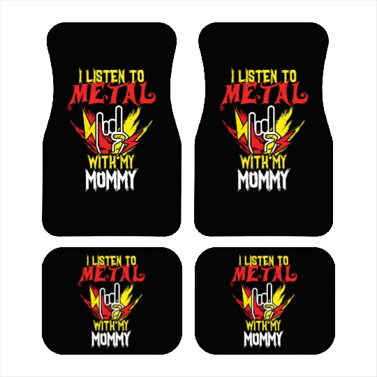 Metal With Mommy Metal Kid Music Lover Rocker Car Mats