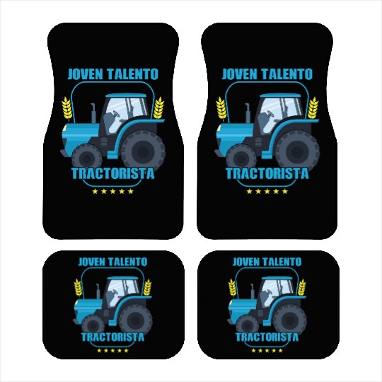 Young Talented Tractor Driver Love Farm Farmer Car Mats