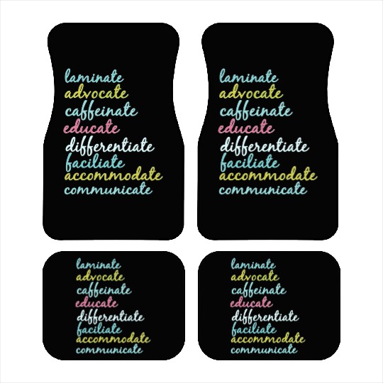 Special Education Teacher Laminate Advocate Caffei Car Mats