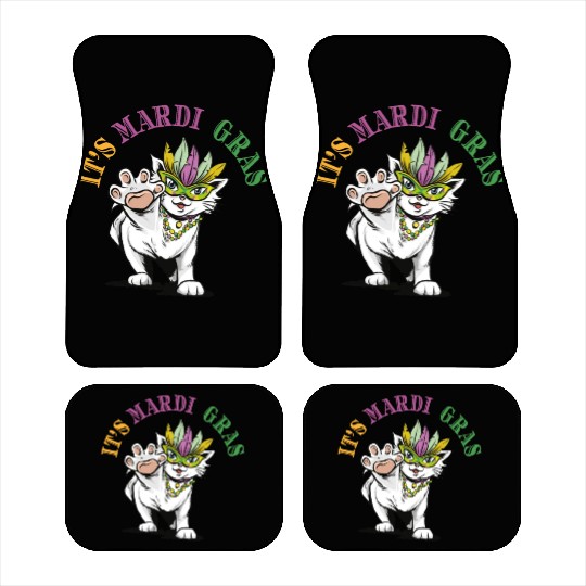 Cat Mardi Gras Car Mats