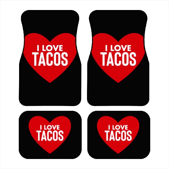 I Love Tacos Car Mats