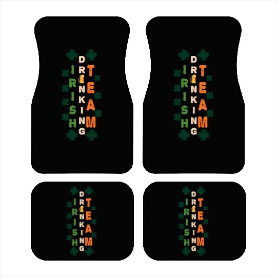 Irish Drinking Team Clover Saint Patricks Day Car Mats