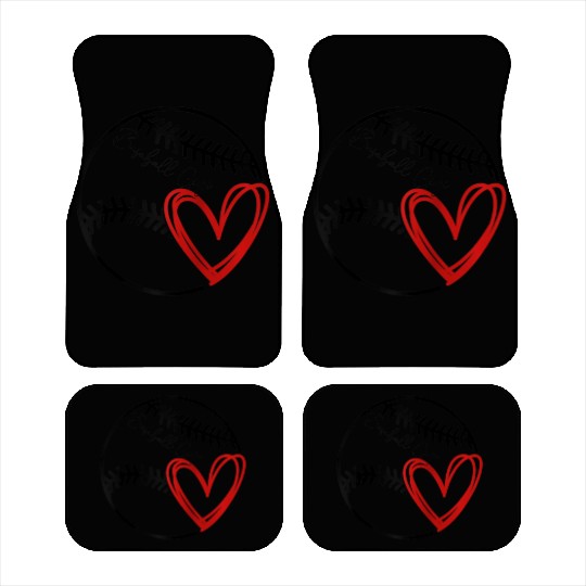 Baseball Gigi Heart Funny Baseball Lover Car Mats