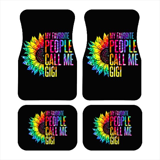 My Favorite People Call Me Gigi Sunflower Tie Dye Car Mats