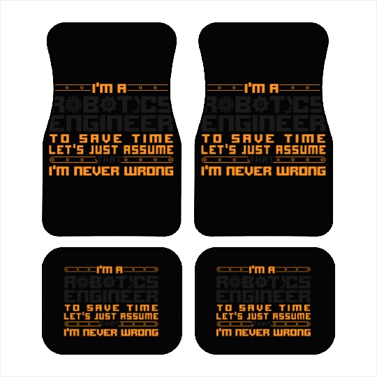 Robot Robotics Engineer Vintage Car Mats