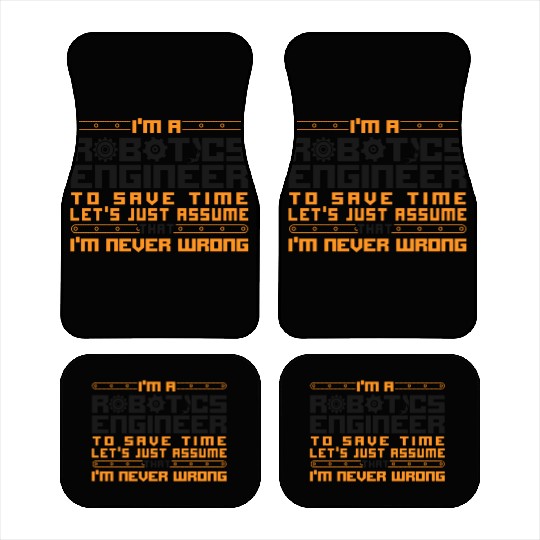 Robot Robotics Engineer Vintage Car Mats