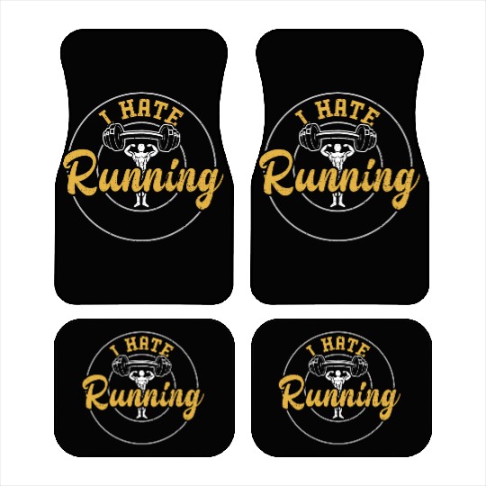 I Hate Running - Gym Car Mats