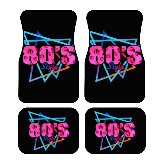 80's Style - Fun Retro Pink Leopard Print Car Mats