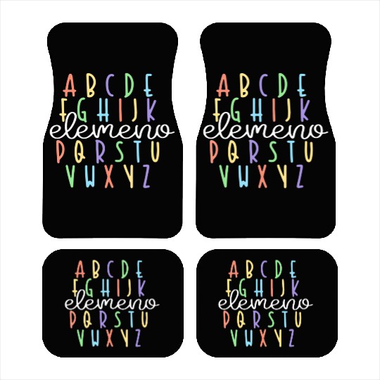 ABC Elemeno Kindergarten Teacher Back to School Car Mats