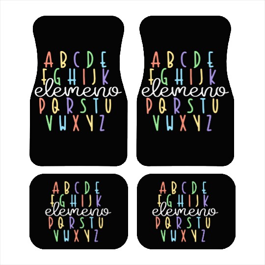 ABC Elemeno Kindergarten Teacher Back to School Car Mats
