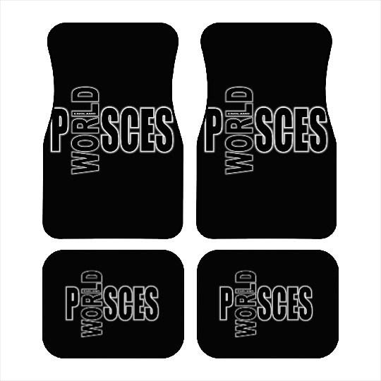 pisces WORLD bw Car Mats