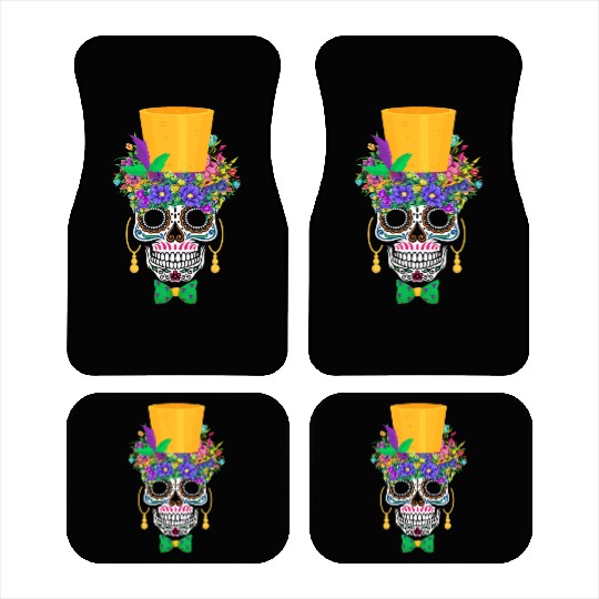 Mardi Gras Costume Flower Sugar El Dia De Los Car Mats