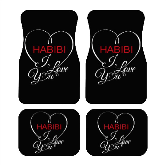 Habibi i love you Car Mats