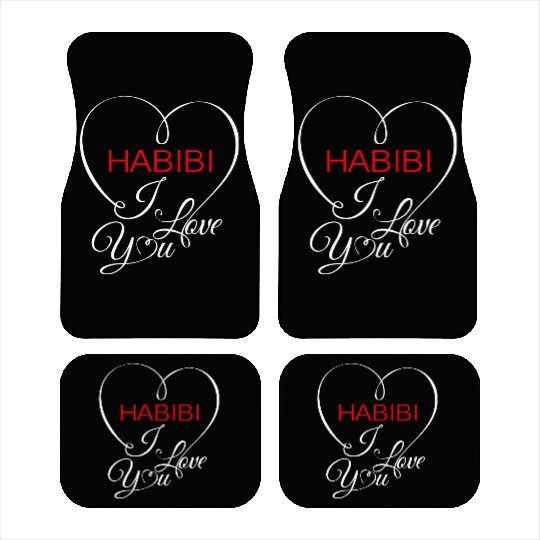Habibi i love you Car Mats