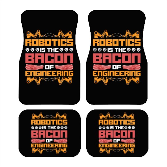 Robot Robotics Engineer Bacon Car Mats