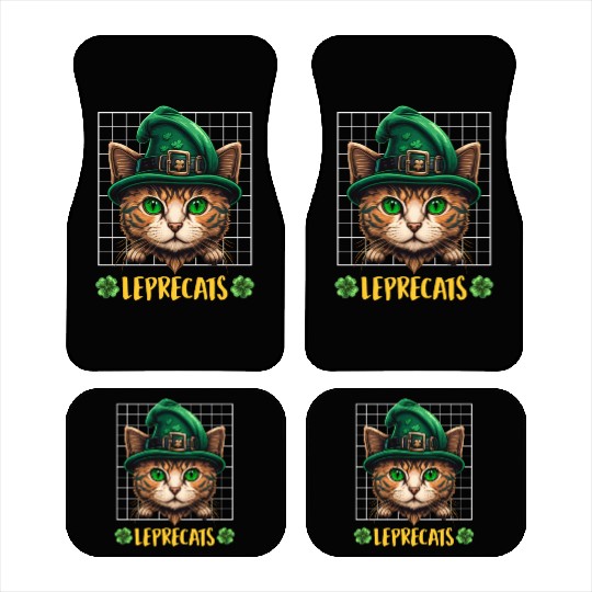 St. Patrick's Day cats leprecats kittens Car Mats