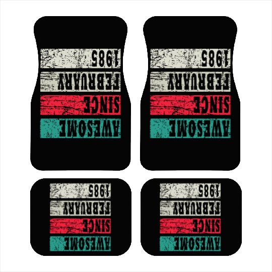 Retro Birthday Year Vintage 1985 Car Mats