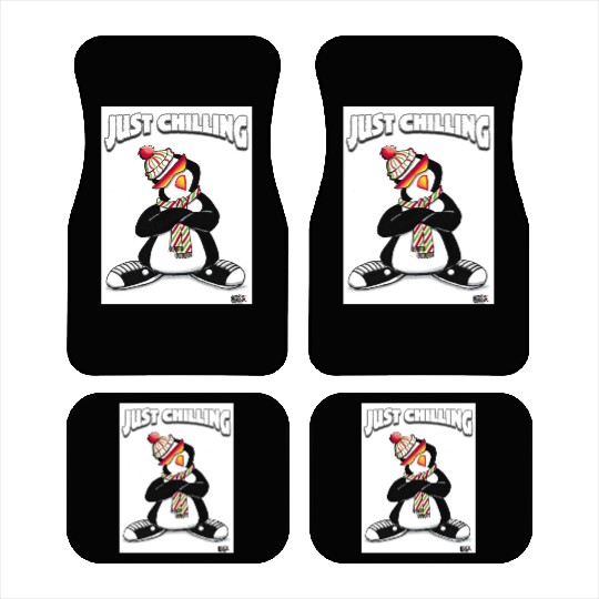 Just Chilling Penguin by Black Sheep Graphix Car Mats
