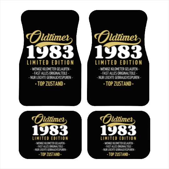40th Birthday Vintage 1983 Car Mats