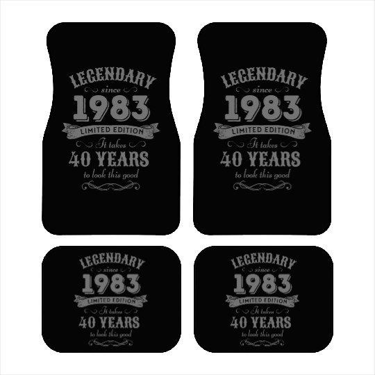 40th Birthday Vintage 1983 Car Mats
