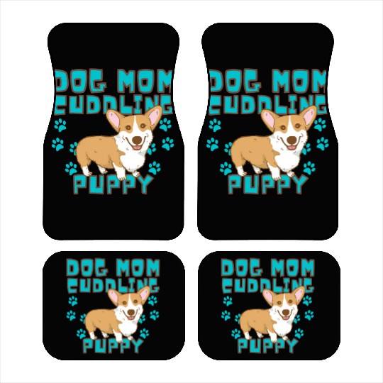 DOG MOM CUDDLING PUPPY , DOGS LOVERS Car Mats
