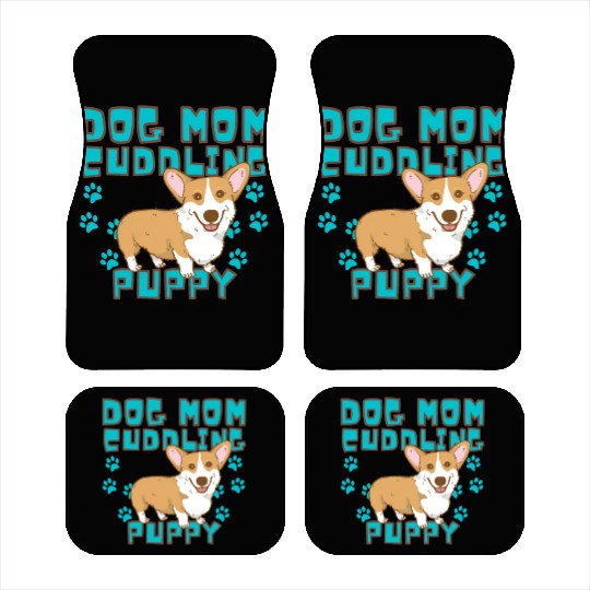 DOG MOM CUDDLING PUPPY , DOGS LOVERS Car Mats